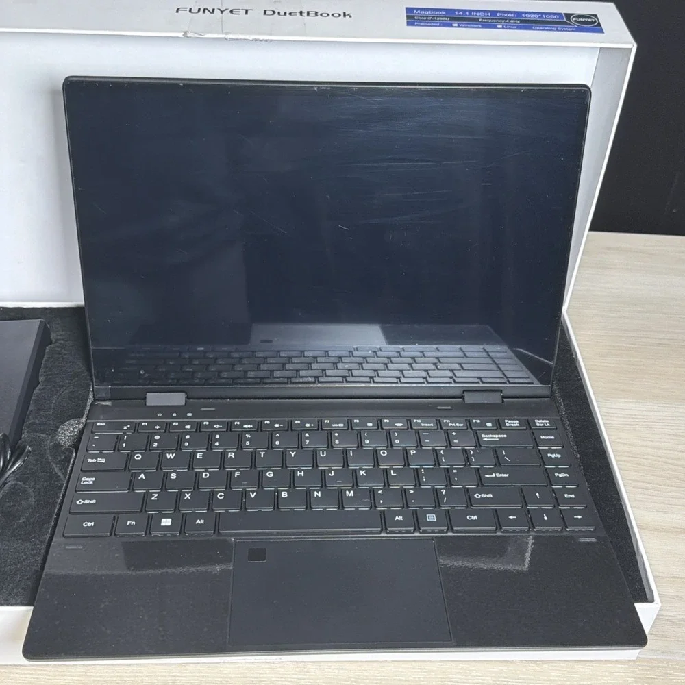 T25~Funyet Duetbook Magbook 14.1 Inch 1920*1080 Pixel Black Laptop